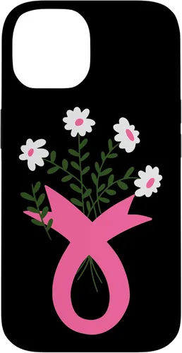 Vista 4 de Flower Jar Pink Ribbon Breast cancer Awareness Month Women Case for iPhone 16