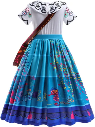 Vista 2 de Akokvlar Vestido de disfraz de princesa para niñas conjunto de disfraces de princesa para Halloween