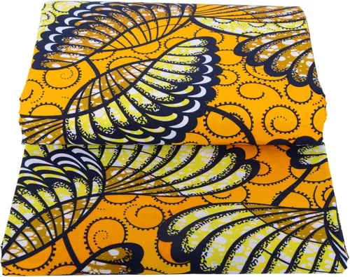 Vista 7 de BintaRealWax Tela africana de 6 yardas de tela tribal con estampado de cera vintage Ankara para coser vestido de fiesta