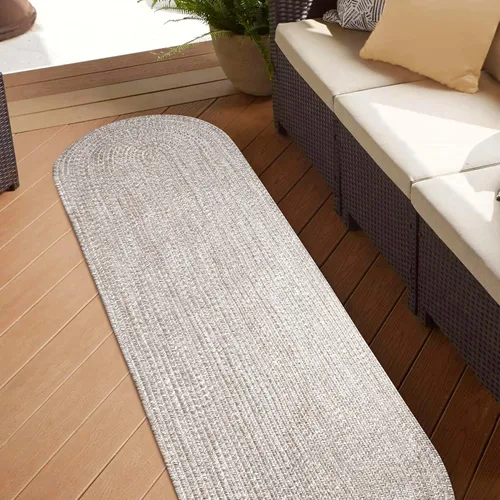 Vista 40 de Superior Alfombra de área grande para interiores y exteriores, reversible, trenzada, decoración del piso del hogar para sala de estar, cocina