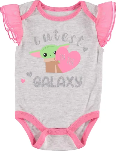 Vista 2 de Star Wars Conjunto de una pieza de ropa para bebés y niñas, ropa de bebé Yoda - Ropa de bebé niña