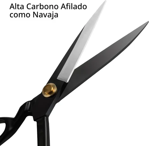 Vista 4 de Tijeras de tela profesionales de 10 pulgadas resistentes para cuero, tijeras de costura para sastrería, resistencia industrial, acero de alto