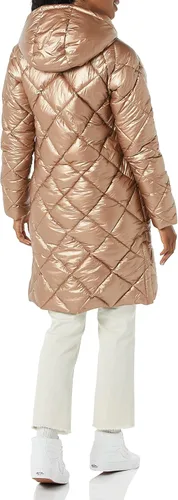 Vista 2 de Tienda Essentials Abrigo acolchado de diamante pesado hasta la rodilla para mujer