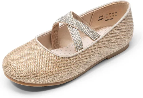 Vista 13 de Dream Pairs Girls Ballerina Dress Shoes Mary Jane Flats Negro