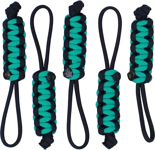 Vista 15 de BubbasGarageTv - Tiradores de cremallera de paracord grandes y resistentes (negro)