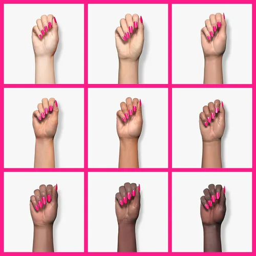 Vista 4 de SNS Polvo de inmersión de uñas, polvo de inmersión de color geloso, rosa eléctrico (rosa), color de uñas de larga duración dura 14 días, bajo olor