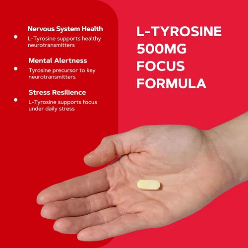 Vista 8 de GNC - L-tirosina de 500 mg, favorece la actividad normal y saludable del sistema nervioso