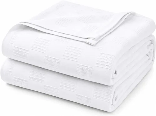 Vista 9 de Avalon Bedding - Manta térmica 100% algodón tamaño individual (183x229 cm) - Mantas de algodón perfectas tamaño individual para cubrir la cama
