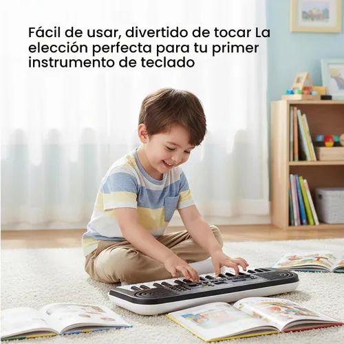 Vista 3 de Casio Casiotone SA-51 Teclado Mini de 32 Teclas - Paquete Negro con Fuente de Alimentación, Pegatinas para Teclas, Libro de Instrucciones y DVD