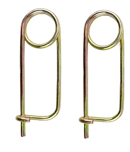 Vista 7 de Broche dorado con forma de chaveta de acero con forma de pasador de resorte, broche de bloqueo rápido, cierre de cierre para enganche de jardín