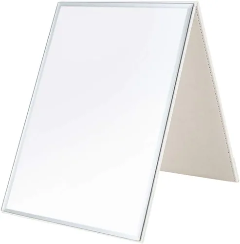 Vista 5 de Zcooooool Espejo portátil grande Super HD - Ángulo de soporte múltiple de mano libre/portátil/mesa plegable 10x7 pulgadas Blanco