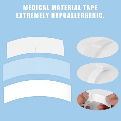 Vista 2 de SAVITA 36 cintas de peluca para pelucas de encaje, ultra sujeto, invisible, impermeable, doble cara, cinta adhesiva para pelucas, tiras adhesivas