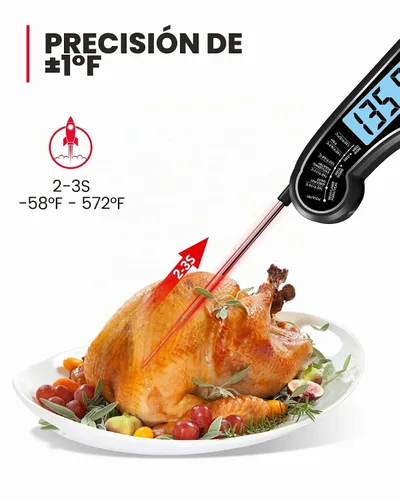 Vista 2 de TEMOLA Termómetro de carne, termómetro de lectura instantánea