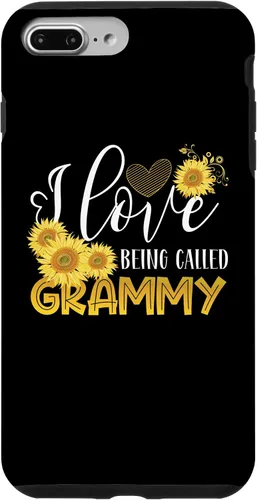 Vista 9 de Funda para iPhone 15 con texto en inglés "I Love Being Called Grammy Sunflower Lover Family Party Case