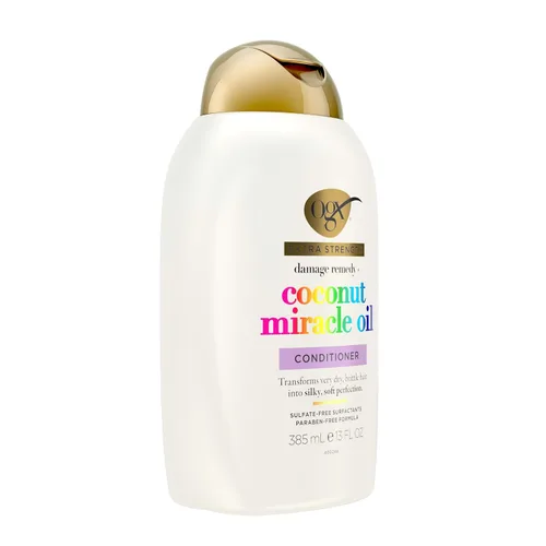 Vista 4 de OGX Remedio para los daños extra fuerte + Acondicionador de aceite milagroso de coco, 13 onzas