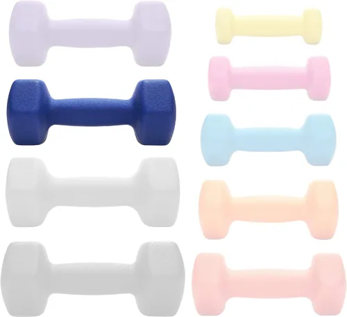 Vista 5 de Philosophy Gym Juego de 2 mancuernas de neopreno con forma hexagonal