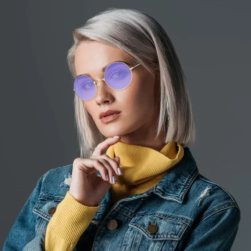 Vista 27 de ONESING 8-20 pares de gafas de sol redondas hippie círculo para mujer, gafas de sol hippie multicolor diadema discoteca fiesta