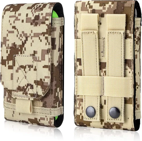 Vista 9 de Funda táctica Molle para teléfono, bolsa universal para cinturón para iPhone 17 Pro Max/17 Pro/17/16 Pro Max/15 Pro Max/14 Pro Max/13/12, Samsung