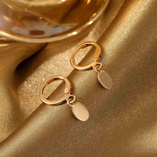Vista 3 de W WEILIRIAN Aretes colgantes de cuentas verdes bohemias, aretes de gota ovalados, aretes de aro minimalistas, joyería para mujeres y niñas, regalos