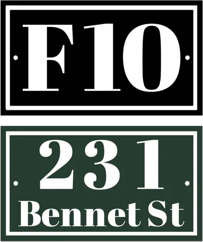 Vista 14 de Letrero de dirección personalizado para casa, placa de aluminio para número de casa, letrero de dirección horizontal, números de casa reflectantes