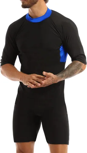Vista 3 de Traje de baño deportivo de una pieza de manga corta para hombre