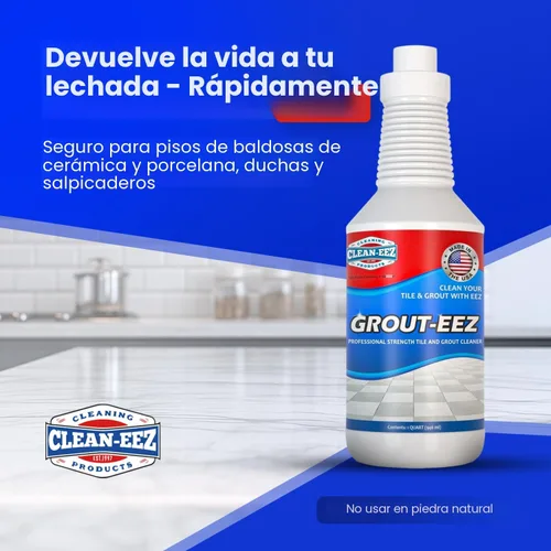 Vista 2 de Limpiador de lechada Clean-eez 2 Pack con accesorio de cepillo de pie - Removedor de manchas, cepillo de limpieza resistente - Solo para azulejos