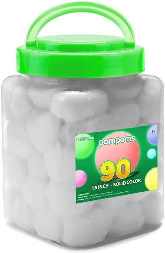Vista 38 de Eppingwin - 2000 pompones negros, pompones suaves de 1 cm para manualidades, 0.4 pulgadas para proyectos de bricolaje de arte y manualidades (negro)