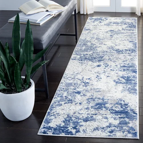 Vista 9 de SAFAVIEH Amelia Collection ALA705H - Alfombra de área de 2 pies 2 pulgadas x 4 pies, carbón y marfil, diseño abstracto moderno, no desprende pelusa