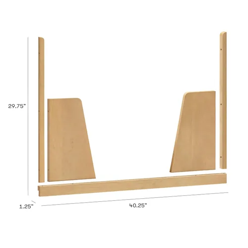 Vista 6 de Babyletto Kit de conversión de cama junior para cuna convertible Bondi Boucle 4 en 1 en miel