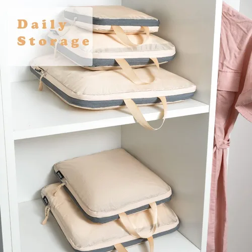 Vista 143 de BAGAIL 4 Set/6 Set Ultraligero Compresión Embalaje Cubos Organizador de Embalaje para Accesorios de Viaje Equipaje Maleta Mochila