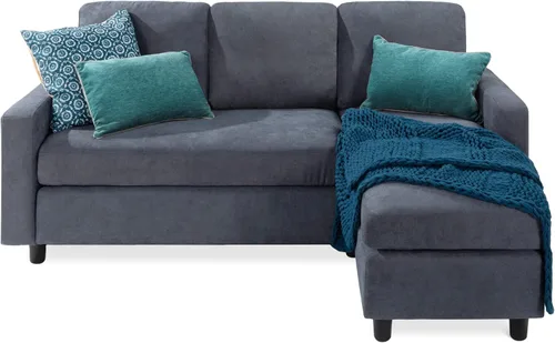 Vista 10 de Best Choice Products Sofá biplaza moderno para sala de estar, sillón reclinable de pana, funda extraíble, cojines de resorte, marco de madera