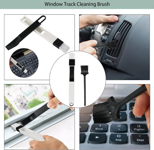 Vista 6 de Openfly Herramienta de limpieza veneciana para persianas de mano, herramienta de limpieza de persianas de ventana, cepillo de limpieza de ranuras