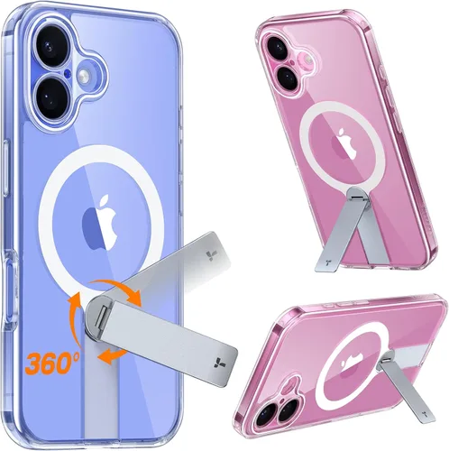 Vista 11 de TORRAS Funda magnética con soporte de 360° para iPhone 16, protección completa de la cámara, compatible con MagSafe, protección contra caídas
