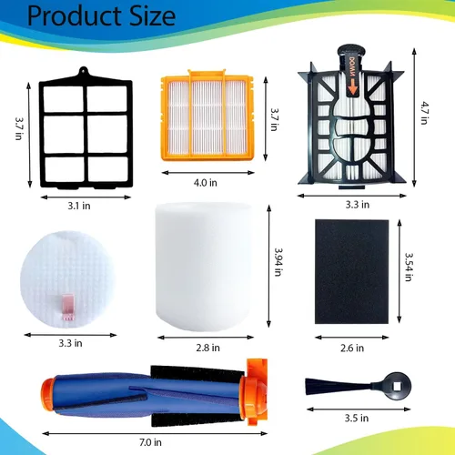 Vista 6 de Kit de Repuesto Compatible con Shark AI AV2501S AV2511AE AV2501AE RV2502AE RV2610WA AV2510AOUS RV2520AOUS RV2400WD AI Ultra 2-en-1 Robot Aspirador