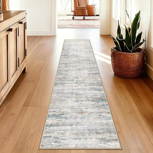 Vista 36 de Alfombra de pasillo lavables de 2 x 5, moderna alfombra abstracta para corredor, alfombra de pasillo de cocina ultrafina con respaldo
