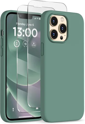 Vista 22 de Funda de silicona para iPhone 13 Pro, funda para teléfono, color Negro