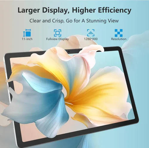 Vista 3 de Tablet Android 15 de 11 pulgadas con ranura para tarjeta SIM, tableta celular 4G, almacenamiento de 128 GB, 6 GB de RAM, Octa-Core, navegación