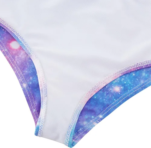 Vista 5 de AIDEAONE Conjunto de traje de baño de 3 piezas para niñas con kimono de secado rápido con cordón de ajuste para 5-12 años