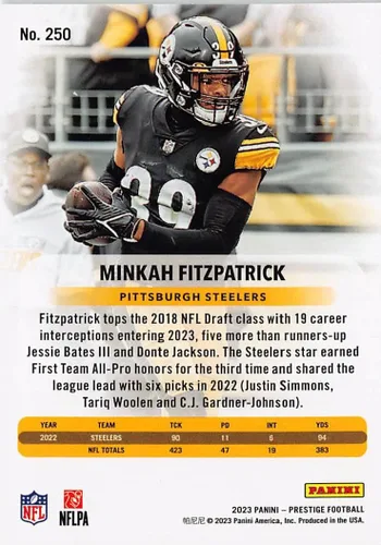 Vista 2 de 2023 Panini Prestige #250 Minkah Fitzpatrick