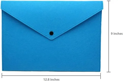 Vista 2 de Carpeta de archivos de fieltro, maletín duradero, bolsa de documentos, carpetas de archivos de papel, funda de cartera, sobre de carta, cierre