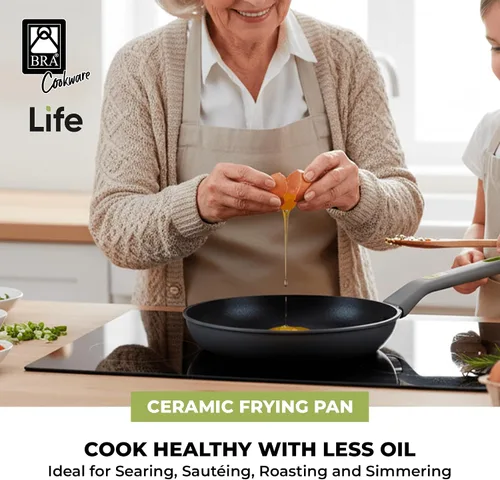 Vista 5 de BRA COOKWARE Life - Sartén antiadherente de cerámica Sartén de aluminio