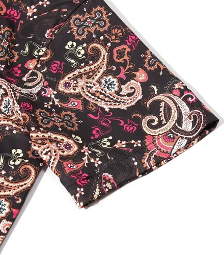 Vista 5 de Camisas de vestir florales para hombre, diseño de lujo, estampado 3D, retro, vibrante, casual, con botones, para fiesta en la playa, club