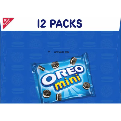 Vista 18 de OREO Mini galletas sándwich de chocolate, 12 paquetes de aperitivos