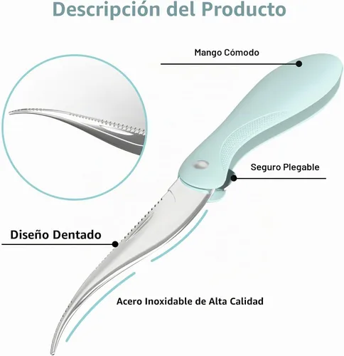 Vista 3 de Luvan Herramienta de diseño de camarones, Deveiner de camarones con hoja afilada de acero inoxidable y mango antideslizante, herramienta para pelar