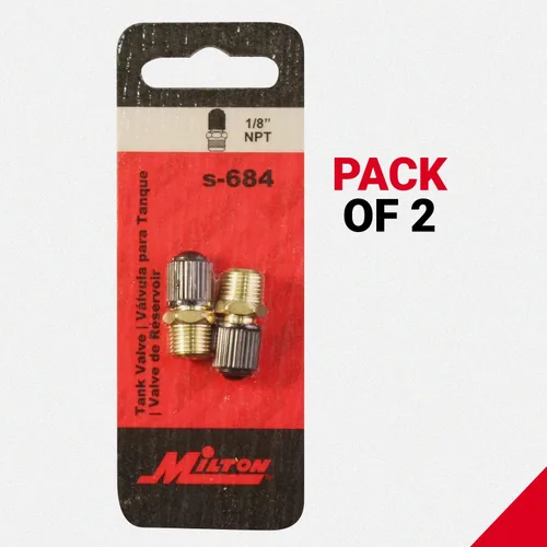 Vista 5 de Milton S-684 Válvula de tanque NPT de 1/8" - Paquete de 2