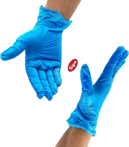 Vista 2 de SIPA Guantes desechables de nitrilo de 2.8 mil, paquete de 100, sin látex, seguridad sin polvo