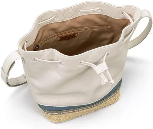 Vista 3 de The Sak Ivy - Bolso cubo con cordón en piel, bolso convertible con correa cruzada