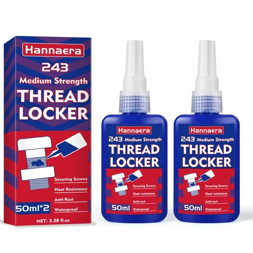 Vista 8 de Hannaera - Adhesivo de fijación de roscas de fuerza media 8.45 Fl oz/250 ml, para tuercas, pernos, sujetadores y metales, adhesivo azul para evitar