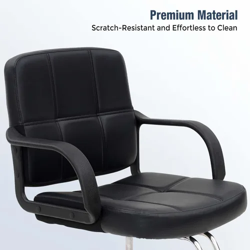 Vista 4 de Tatub Sillas de peluquería de 360° para peluquería, silla giratoria de alta resistencia con bomba hidráulica con altura ajustable, equipo de salón