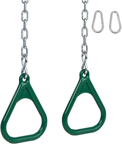 Vista 5 de Juego de columpios, anillos y cadenas de trapecio con logotipo SSS, azul